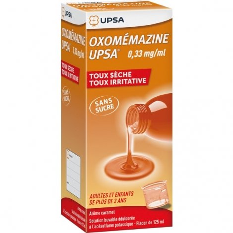 Upsa Oxomemazine Sans Sucre Toux Seche Irritative Caramel 125ml